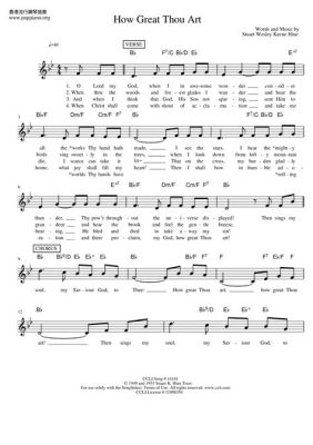 how great thou art sheet music pdf: How does the melody of How Great Thou Art reflect the themes of faith and redemption in Christian hymns?